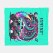 Cool boys monster truck add name  fleece deken (Voorkant (Horizontaal))