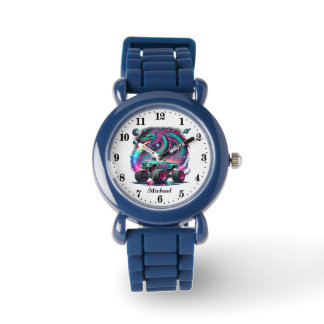 Cool boys monster truck naam toevoegen horloge