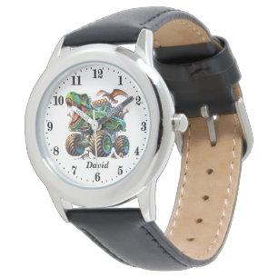 Cool boys monster truck naam toevoegen horloge