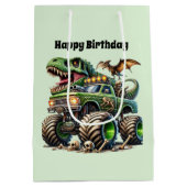 Cool boys monstertruck medium cadeauzakje (Achterkant)