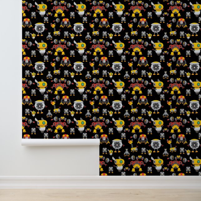 Cool Boys robot liefhebbers betegeld Behang (Applicatie)