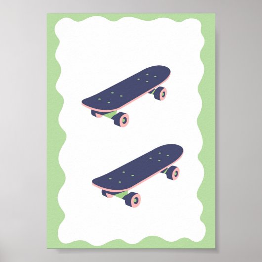 Cool Boys Skateboarding Poster (Voorkant)