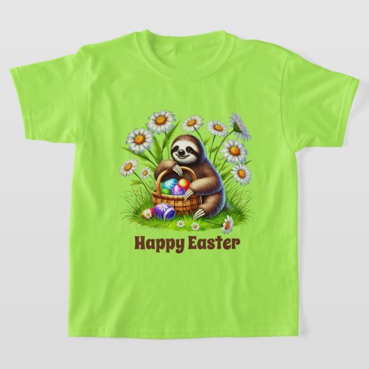 Cool boys sloth Easter customizable T-shirt (Laagn)