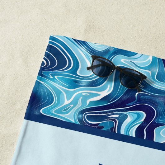 Cool boys stekelrog naam toevoegen strandlaken (In situ)