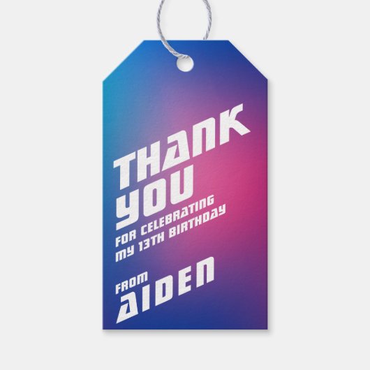 Cool Boy's verjaardagsfeestje Cadeau labels Cadeaulabel (Voorkant)