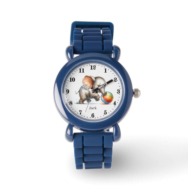 Cool boys voeg naam Elephant toe Horloge (Voorkant)