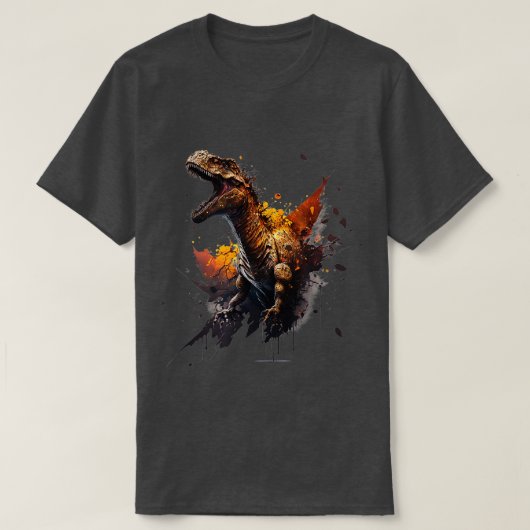 Cool boze dinosaur wild raptor 1 t-shirt (Design voorkant)