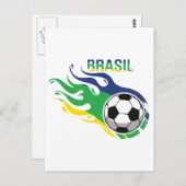 Cool Brasil Futebol Briefkaart (Voorkant / Achterkant)