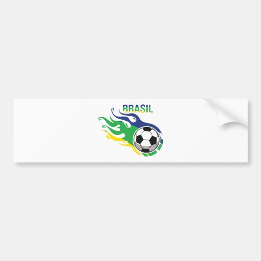 Cool Brasil Futebol Bumpersticker (Voorkant)