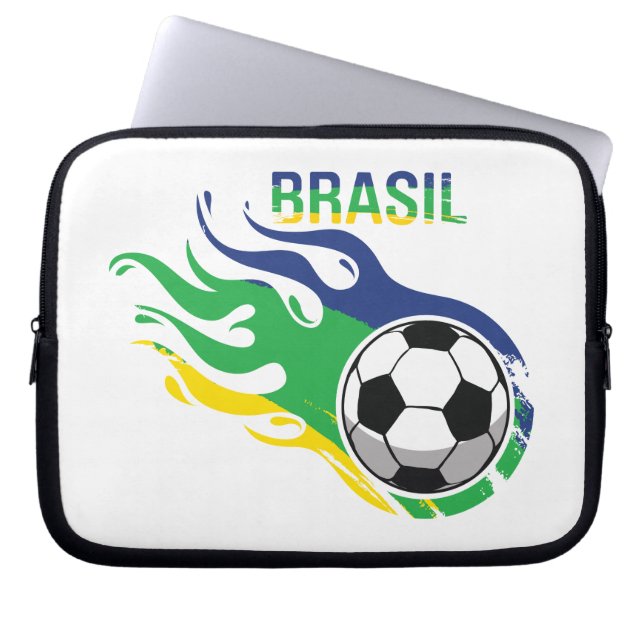 Cool Brasil Futebol Laptop Sleeve (Voorkant)
