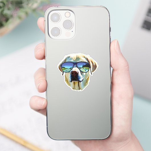 cool brave dog sticker (Telefoon)