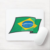 Cool Brazil Flag Muismat (Met muis)