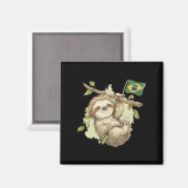 Cool Brazilian Sloth Costume For Boys And Girls  Magneet (Voorkant / Achterkant)