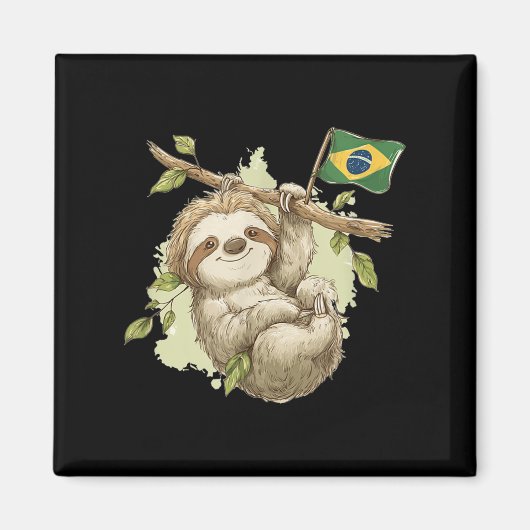 Cool Brazilian Sloth Costume For Boys And Girls  Magneet (Voorkant)