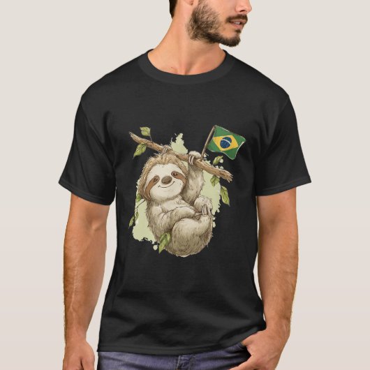 Cool Brazilian Sloth Costume For Boys And Girls  T-shirt (Voorkant)