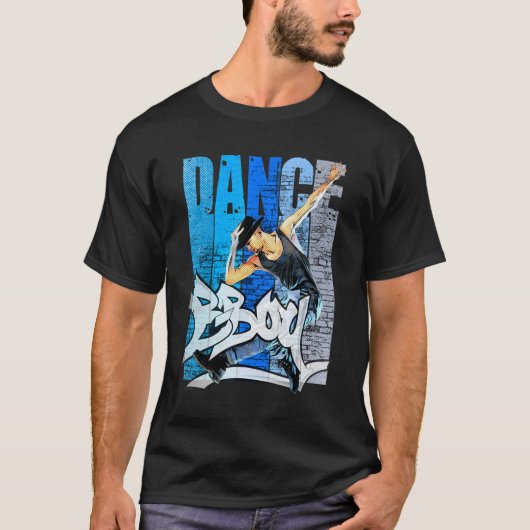 Cool Break Dancing van Boy Dance Break Dance Hip H T-shirt (Voorkant)