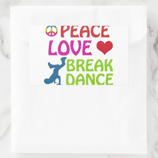 Cool Break-dansdansen design Rechthoekige Sticker (Tas)