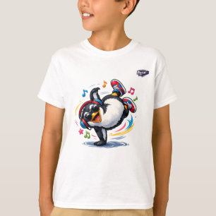 Cool Breakdancing Pinguïn Kids T-Shirt