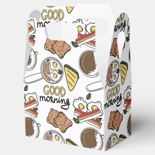 Cool Breakfast Brunch getild feest Bedankdoosjes (Geopend)