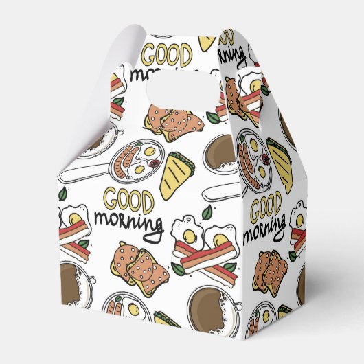 Cool Breakfast Brunch getild feest Bedankdoosjes (Voorkant Zijde)