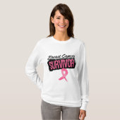 Cool Breast Cancer Survivor T-shirt (Voorkant volledig)