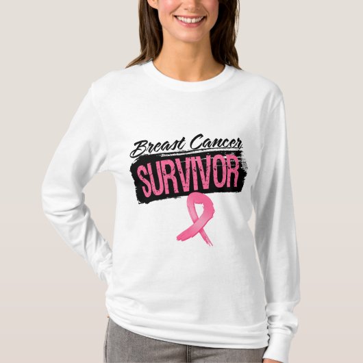 Cool Breast Cancer Survivor T-shirt (Voorkant)