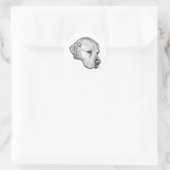 Cool breath outline ronde sticker (Tas)