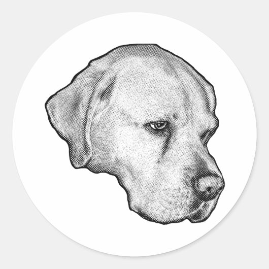 Cool breath outline ronde sticker (Voorkant)