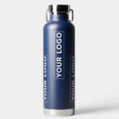 Cool breed logo patroon Navy Blue Waterfles (Voorkant)