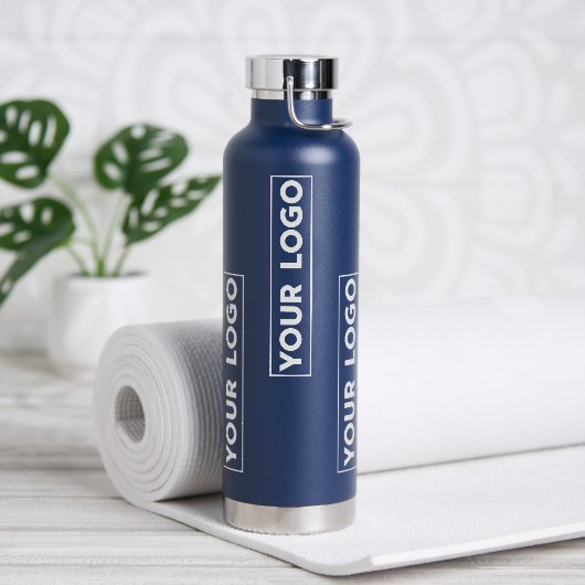 Cool breed logo patroon Navy Blue Waterfles (Yoga (Gedraaid) )