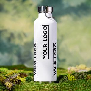 Cool breed logo patroon wit waterfles
