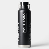 Cool breed logo patroon Zwart Waterfles (Voorkant)