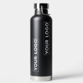 Cool breed logo patroon Zwart Waterfles (Links)