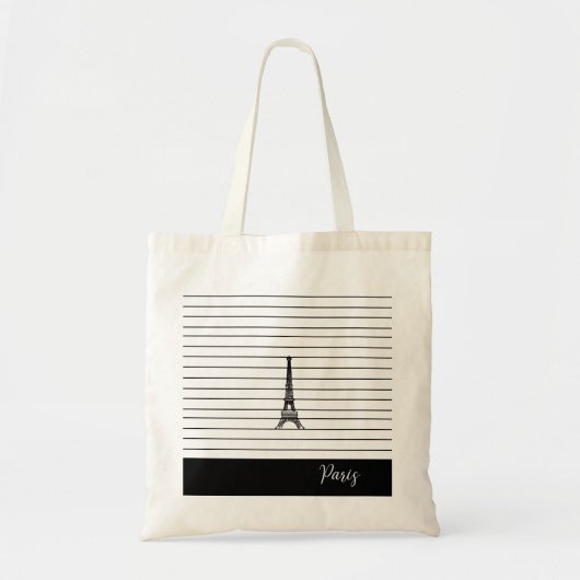Cool Breton Stripes Parijs Tote Bag (Voorkant)