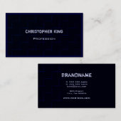 Cool Bricks Pattern Dark Blue Black Professional Visitekaartje (Voorkant / Achterkant)