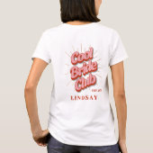 Cool Bride Club Retro Bachelorette T-shirt (Achterkant)