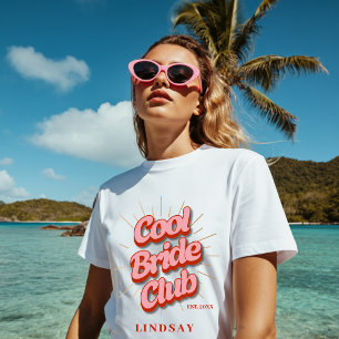 Cool Bride Club Retro Bachelorette T-shirt