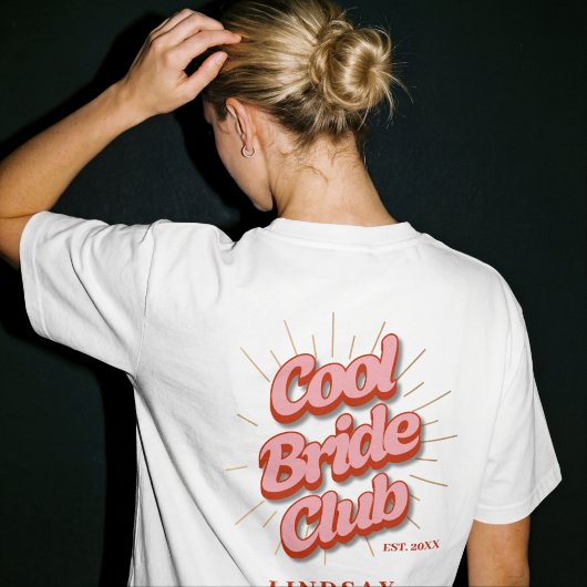 Cool Bride Club Retro Bachelorette T-shirt
