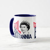 Cool Britannia Queen Elizabeth HRH Born Royal Mok (Voorkant links)