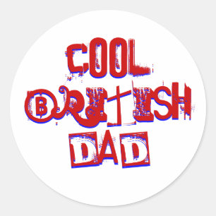 Cool British Dad Ronde Sticker