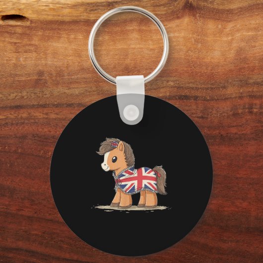 Cool British Horse Costume For Ny Lovers  Sleutelhanger (Voorkant)
