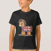 Cool British Horse Costume For Ny Lovers T-shirt (Voorkant)