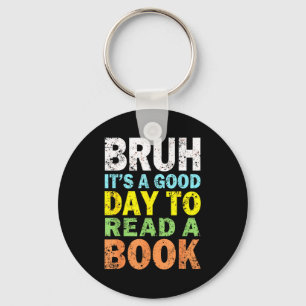 Cool bro boeklezend boekenliefhebber boekenwurm vo sleutelhanger