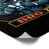 Cool Bro Brozilla Sterke Broer Saurus Familie Mat Poster (Hoek)