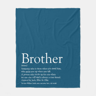 Cool Broer Definitie Quote Modern Blauw Plezierig Fleece Deken