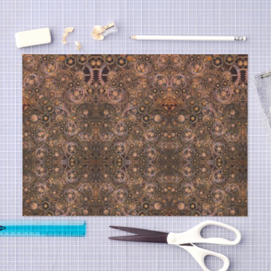 Cool Bronze Antiek tandwielen Steampunk Weefpapier Tissuepapier (Craft)