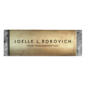 Cool Bronze Plaque Gray Concrete Generic Business Naambadge (Voorkant)