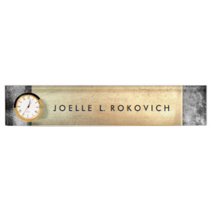 Cool Bronze Plaque Gray Concrete Generic Business Naambordje