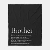 Cool Brother Modern Zwart en Wit Pret Fleece Deken (Voorkant)