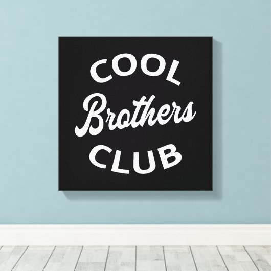 Cool Brothers Club I Canvas Afdruk (Insitu (Houten vloer))
